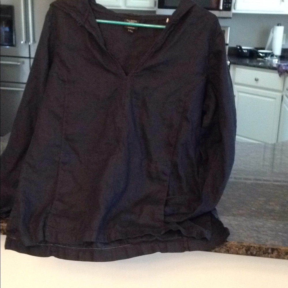 TALBOTS PETITES; size L (petite!) hooded tunic
